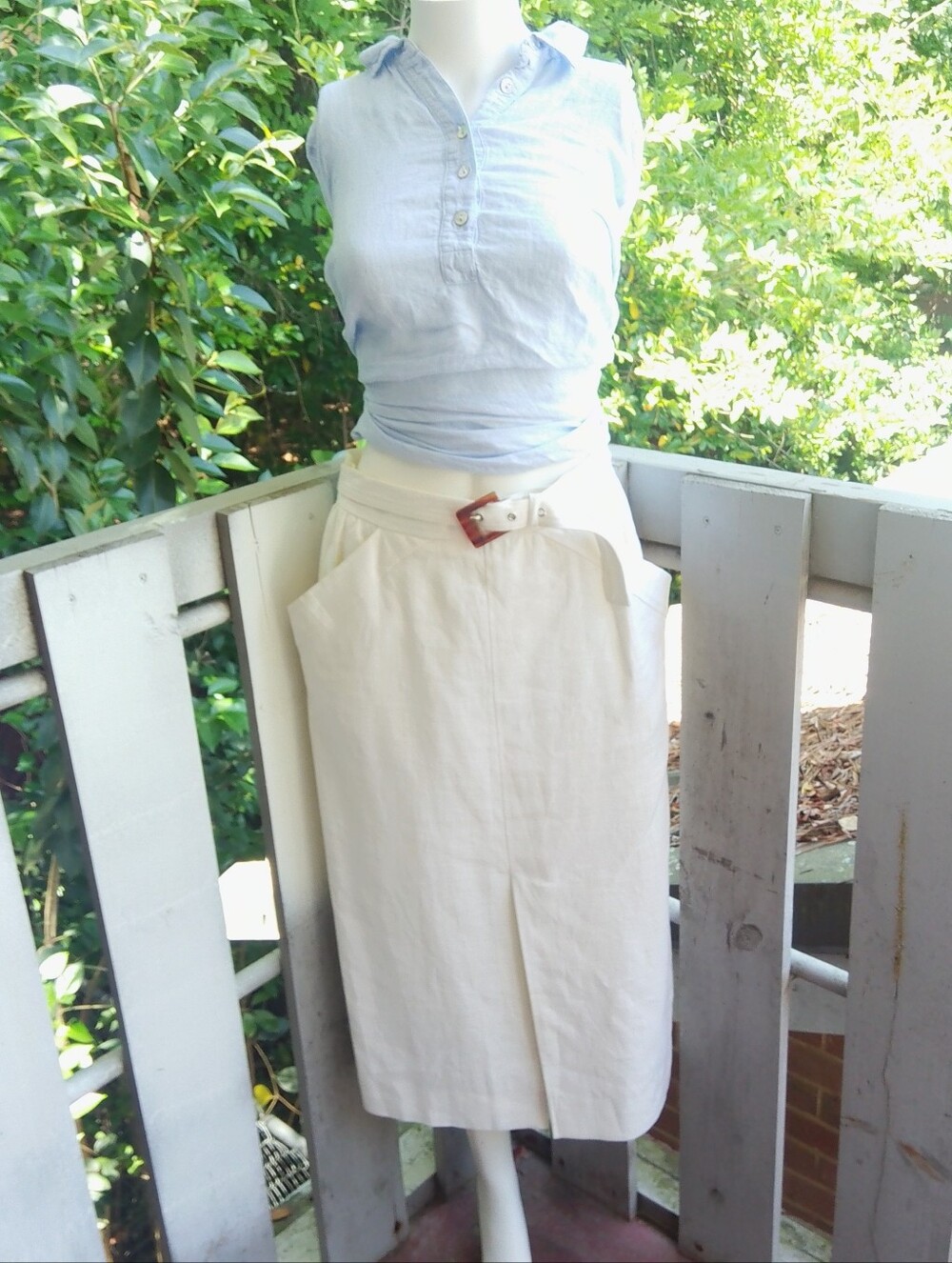 VTG Yves Saint Laurent 70s 80s 90s Vintage Midi Pencil Skirt